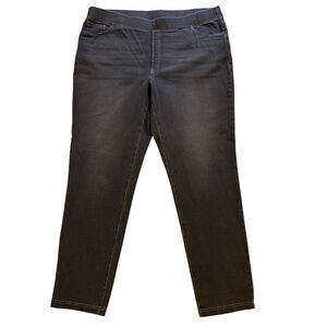 J. Jill Pure Jill Dark Charcoal Knit Ankle Jeans – Pull-On Comfort | Size L R